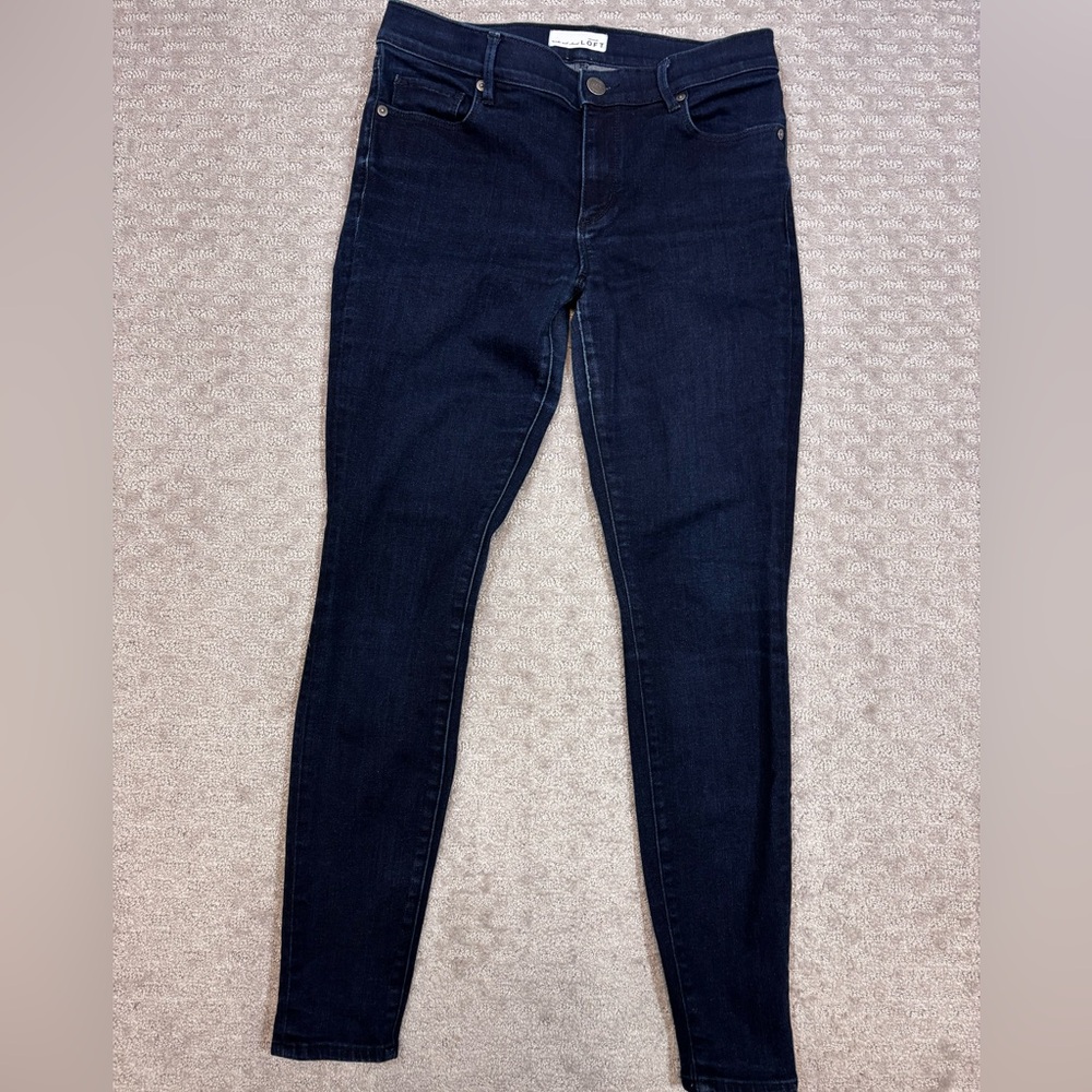 Ann Taylor Loft Leggings Women’s Jeans Size 27/4 Blue Denim Stretchy Mid Rise